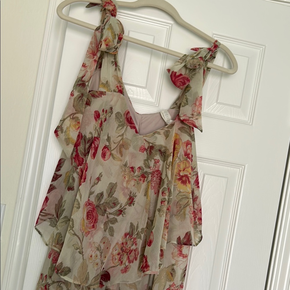 H&M Floral Sleeveless Dress with Tie Straps